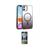 ieg™ iPhone 11 Kılıf Ahenk Doku Özel Seri - Siyah 34D Hayalet Izgaralı Cam