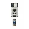ieg™ iPhone 11 Kılıf Ahenk Klasik - Siyah 34D Hayalet Izgaralı Cam