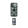 ieg™ iPhone 11 Kılıf Ahenk Klasik - Siyah 34D Hayalet Izgaralı Cam