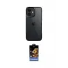 ieg™ iPhone 11 Kılıf Akış Çizgi Koleksiyonu - Siyah Buffer Hayalet Cam Ekran Koruyucu