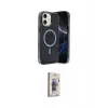 ieg™ iPhone 11 Kılıf Eksen Çizgi - Siyah Bilvis 3D Cam Ekran Koruyucu