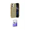 ieg™ iPhone 11 Kılıf Eksen Çizgi - Siyah Bilvis 5in1 5D Magic Hayalet Cam Ekran Koruyucu