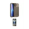 ieg™ iPhone 11 Kılıf Eksen Form Prime - Siyah 34D Hayalet Izgaralı Cam
