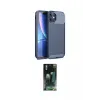 ieg™ iPhone 11 Kılıf Eksen Form Prime - Siyah 360 Mat Full Body Arka Koruyucu