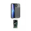 ieg™ iPhone 11 Kılıf Eksen Form Prime - Siyah 360 Mat Full Body Arka Koruyucu