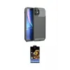 ieg™ iPhone 11 Kılıf Eksen Form Prime - Siyah Buffer Hayalet Cam Ekran Koruyucu