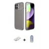 ieg™ iPhone 11 Kılıf Eksen Form Prime - Siyah Joko Magic 5D Cam + Renkli Kamera Lens Koruma Cam - SI