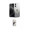 ieg™ iPhone 11 Kılıf Eksen Minimal Özel Seri - Siyah Bilvis 3D Mat Cam Ekran Koruyucu