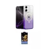 ieg™ iPhone 11 Kılıf Eksen Minimal Özel Seri - Siyah Buffer Hayalet Cam Ekran Koruyucu