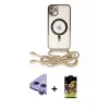 ieg™ iPhone 11 Kılıf Eksen Özel Seri - Siyah Buffer Cam Ekran Koruyucu + Raze Metal Kamera Lens - MR