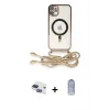 ieg™ iPhone 11 Kılıf Eksen Özel Seri - Siyah Joko Magic 5D Cam + Pers Alüminyum Kamera Lens - LT