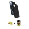 ieg™ iPhone 11 Kılıf İz Işık Koleksiyonu - Siyah Buffer Cam Ekran Koruyucu + Rainbow Kamera Lens Koruma Cam - KI