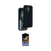 ieg™ iPhone 11 Kılıf Kıvılcım Çizgi Serisi - Siyah Buffer Hayalet Cam Ekran Koruyucu