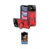 ieg™ iPhone 11 Kılıf Kıvılcım Modern Serisi - Siyah Buffer Hayalet Cam Ekran Koruyucu