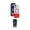 ieg™ iPhone 11 Kılıf Kozmos Form Özel Seri - Şeffaf 360 Full Body Arka Koruyucu