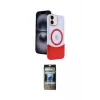 ieg™ iPhone 11 Kılıf Kozmos Form Özel Seri - Siyah 34D Hayalet Izgaralı Cam