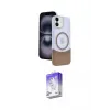 ieg™ iPhone 11 Kılıf Kozmos Form Özel Seri - Siyah Bilvis 5in1 3D Magic Cam Ekran Koruyucu