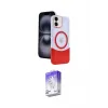ieg™ iPhone 11 Kılıf Kozmos Form Özel Seri - Siyah Bilvis 5in1 3D Magic Cam Ekran Koruyucu