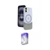 ieg™ iPhone 11 Kılıf Kozmos Form Özel Seri - Siyah Bilvis 5in1 3D Magic Cam Ekran Koruyucu