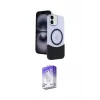 ieg™ iPhone 11 Kılıf Kozmos Form Özel Seri - Siyah Bilvis 5in1 3D Magic Cam Ekran Koruyucu