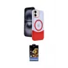 ieg™ iPhone 11 Kılıf Kozmos Form Özel Seri - Siyah Buffer Hayalet Cam Ekran Koruyucu
