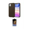 ieg™ iPhone 11 Kılıf Kozmos Yansıma Özel Seri - Siyah Buffer Hayalet Cam Ekran Koruyucu