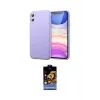 ieg™ iPhone 11 Kılıf Kozmos Yansıma Özel Seri - Siyah Buffer Hayalet Cam Ekran Koruyucu