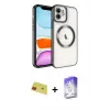ieg™ iPhone 11 Kılıf Nova Işık Özel Seri - Siyah Bilvis 5in1 3D Magic Cam Ekran Koruyucu + Rainbow Kamera Lens Koruma Cam - KI