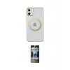 ieg™ iPhone 11 Kılıf Pusula Form - Siyah 34D Hayalet Izgaralı Cam