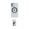 ieg™ iPhone 11 Kılıf Pusula Form - Siyah Bilvis 3D Mat Cam Ekran Koruyucu