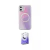ieg™ iPhone 11 Kılıf Pusula Form - Siyah Bilvis 5in1 5D Magic Hayalet Cam Ekran Koruyucu