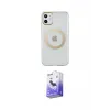 ieg™ iPhone 11 Kılıf Pusula Form - Siyah Bilvis 5in1 5D Magic Hayalet Cam Ekran Koruyucu