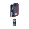 ieg™ iPhone 11 Kılıf Vadi Klasik Serisi - Siyah 34D Hayalet Izgaralı Cam