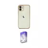 ieg™ iPhone 11 Kılıf Vadi Minimal - Siyah Bilvis 5in1 3D Magic Cam Ekran Koruyucu