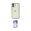 ieg™ iPhone 11 Kılıf Vadi Minimal - Siyah Bilvis 5in1 3D Magic Cam Ekran Koruyucu