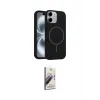 ieg™ iPhone 11 Kılıf Yankı Form Serisi - Siyah Bilvis 3D Mat Cam Ekran Koruyucu