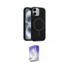 ieg™ iPhone 11 Kılıf Yankı Form Serisi - Siyah Bilvis 5in1 3D Magic Cam Ekran Koruyucu