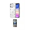 ieg™ iPhone 11 Kılıf Yörünge Form - Siyah 34D Hayalet Izgaralı Cam