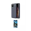 ieg™ iPhone 11 Pro Kılıf Doruk Klasik Özel Seri - Siyah 34D Izgaralı Cam