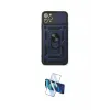 ieg™ iPhone 11 Pro Max Kılıf Ahenk Klasik - Siyah 3D Antistatik Cam Ekran Koruyucu