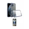 ieg™ iPhone 11 Pro Max Kılıf Nova Asil Özel Seri - Siyah 34D Hayalet Izgaralı Cam