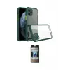 ieg™ iPhone 11 Pro Max Kılıf Nova Asil Özel Seri - Siyah 34D Hayalet Izgaralı Cam
