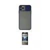 ieg™ iPhone 11 Pro Max Kılıf Vadi Çizgi - Siyah 34D Hayalet Izgaralı Cam
