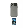 ieg™ iPhone 11 Pro Max Kılıf Vadi Çizgi - Siyah 34D Izgaralı Cam