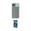 ieg™ iPhone 11 Pro Max Kılıf Vadi Çizgi - Siyah 34D Izgaralı Cam