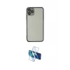 ieg™ iPhone 11 Pro Max Kılıf Vadi Minimal - Siyah 3D Antistatik Cam Ekran Koruyucu
