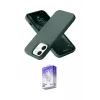ieg™ iPhone 12 Kılıf Ahenk Serisi - Siyah Bilvis 5in1 3D Magic Cam Ekran Koruyucu