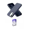 ieg™ iPhone 12 Kılıf Ahenk Serisi - Siyah Bilvis 5in1 3D Magic Cam Ekran Koruyucu