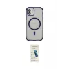 ieg™ iPhone 12 Kılıf Eksen Klasik Koleksiyonu - Şeffaf Pasifik Cam Ekran Koruyucu