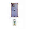 ieg™ iPhone 12 Kılıf Eksen Minimal Koleksiyonu - Siyah Polymer Nano Ekran Koruyucu